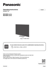 Panasonic MZ1000K Series Operating Instructions Manual