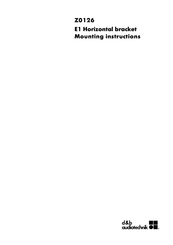 d&b audiotechnik Z0126 E1 Mounting Instructions