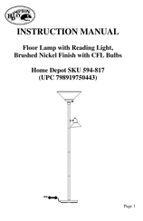 HAMPTON BAY 594-817 Instruction Manual