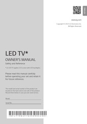 LG 65UR73006LA.AMQQ Owner's Manual