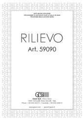 Gessi RILIEVO 59090 Manual