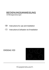Kuppersbusch EKE8342.1ED Instructions For Use And Installation