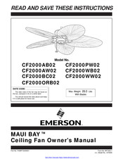 Emerson MAUI BAY CF2000AB02 Owner's Manual