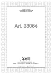Gessi 33064 Manual