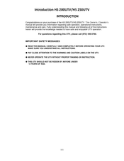 Hisun HS200UTV Owner's/Operator's Manual