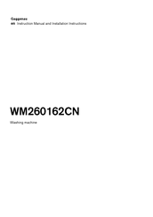 Gaggenau WM260162CN Instruction Manual And Installation Instructions