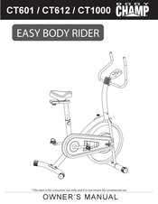 Body Champ EASY BODY RIDER CT1000 Owner's Manual