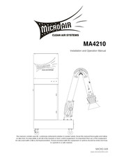 MICRO-AIR MA4210 Installation And Operation Manual