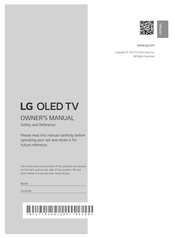 LG OLED77B3PSA Owner's Manual