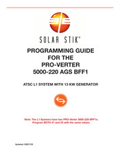 Solar Stik PRO-VERTER 5000-220 AGS BFF1 Programming Manual