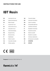 formlabs IBT Resin Instructions For Use Manual