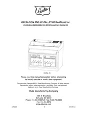 Duke OHRM-39 Operation And Installation Manual