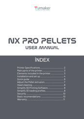 Tumaker NX PRO PelletS User Manual
