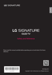 LG SIGNATURE OLED88Z1PVA.AFUZ Safety And Reference