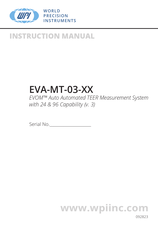WPI EVOM EVA-MT-03 Series Instruction Manual