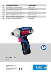 GÜDE 58607 Translation Of The Original Instructions