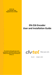 DVTEL EN-216 User And Installation Manual