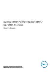 Dell S2421Ho User Manual