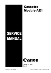 Canon Cassette Module-AE1 Service Manual