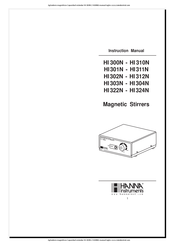 Hanna Instruments HI 312N Instruction Manual