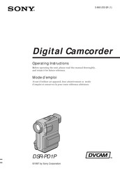 Sony DVCAM DSR-PD1P Operating Instructions Manual
