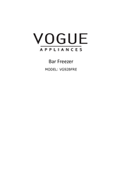 VOGUE APPLIANCES VG92BFRE Quick Start Manual