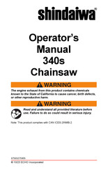 Shindaiwa 340s Operator's Manual