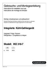 Kuppersbusch IKE 318-7 Instructions For Installation And Use Manual