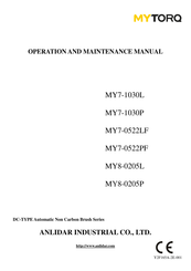 ANLIDAR MY7-1030L Operation And Maintenance Manual