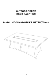 Direct Wicker PAG-1106R Installation And User Instructions Manual