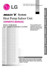 LG MULTI V B2 Series Owner's Manual