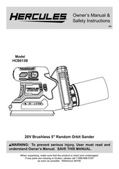 Hercules HCB013B Owner's Manual & Safety Instructions