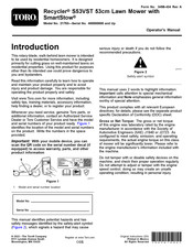 Toro Recycler S53VST Operator's Manual