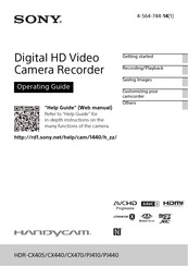 Sony HDR-CX470 Operating Manual