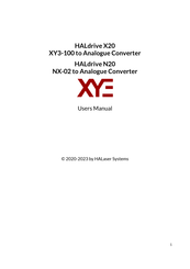 HALaser Systems XYE HALdrive X20 User Manual