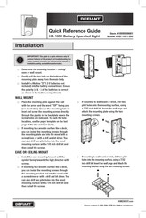 Defiant HB-1851 Quick Reference Manual