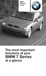 BMW 7 2002 Series Quick Reference Manual