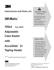 3M Matic 700a3 Instructions And Parts List