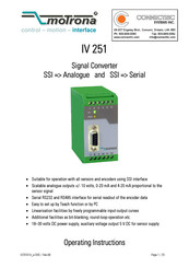 CONNECTRIC motrona IV 251 Operating Instructions Manual