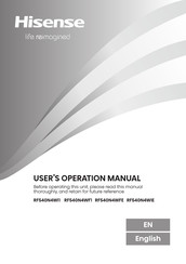 Hisense RF540N4WF1 User's Operation Manual