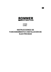 ROMMER CVH61 Operating And Installation Instructions