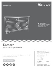 Sauder Palladia 411830 Manual