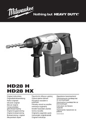 Milwaukee HD28 HX Original Instructions Manual