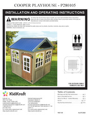 KidKraft COOPER PLAYHOUSE P280105 Installation And Operating Instructions Manual