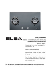 Elba EGH-E9503GBK Owner's Manual