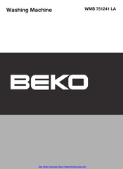 Beko WMB 751241 LA Manual