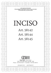 Gessi INCISO 58145 Manual