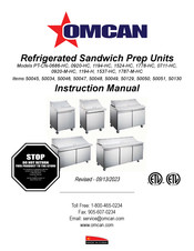 Omcan PT-CN-0686-HC Instruction Manual