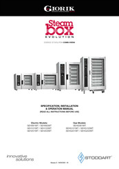 Giorik Steam box STODDART SEHG061WT Specification, Installation & Operation Manual