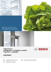Bosch B36IT800NP Installation Instructions Manual